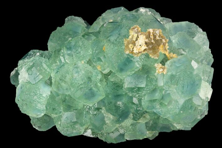 Blue-Green Fluorite Crystals with Quartz - China #128804